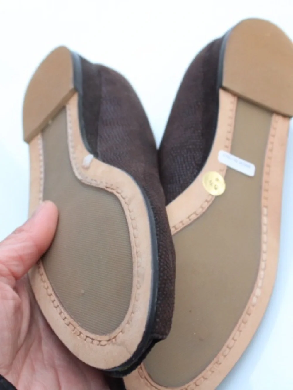 Bruno Magli peep toe flats Made